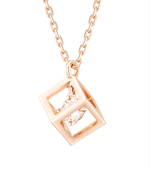 J.ESTINA J CUBE Necklace #Celebrity Accessory #IU from Korea _H1 by J.ESTINA