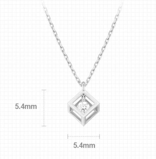 J.ESTINA J CUBE Necklace #Celebrity Accessory #IU from Korea _H1 by J.ESTINA