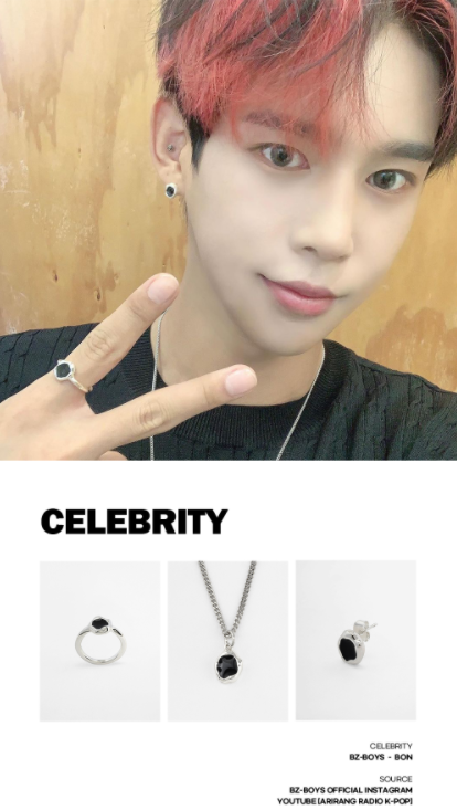 Nonenon Flexible Earring #Celebrity Accessory #BZ-BOYS-BON #ONEUS-HWAN WOONG #BAE173 from Korea_H1 by Nonenon