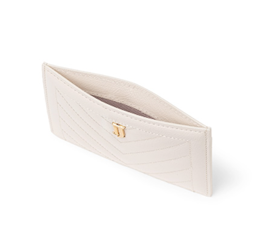 J.ESTINA Joelle Quilting Leather Card Case (White) from Korea _H1 by J.ESTINA