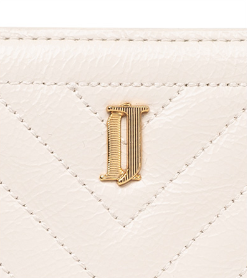 J.ESTINA Joelle Quilting Leather Card Case (White) from Korea _H1 by J.ESTINA