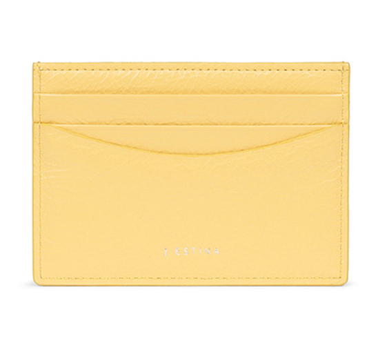 J.ESTINA Joelle Quilting Leather Card Case (Yellow) from Korea _H1 by J.ESTINA