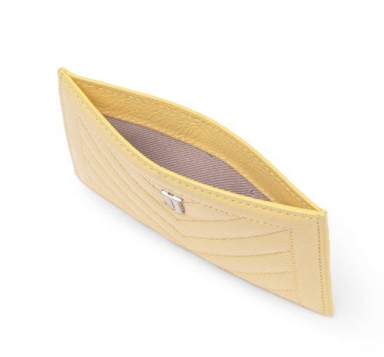 J.ESTINA Joelle Quilting Leather Card Case (Yellow) from Korea _H1 by J.ESTINA