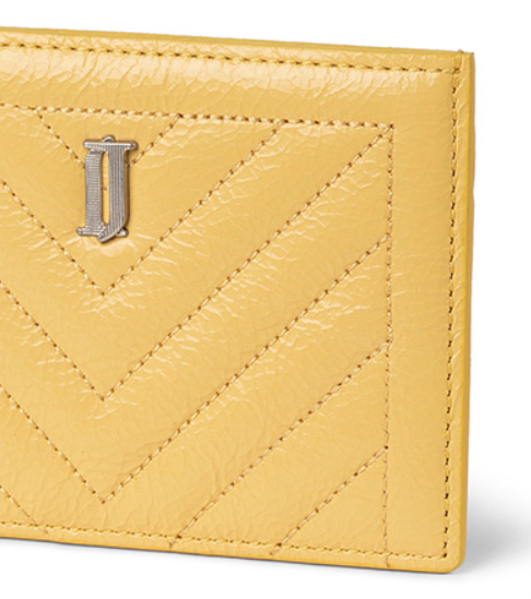 J.ESTINA Joelle Quilting Leather Card Case (Yellow) from Korea _H1 by J.ESTINA