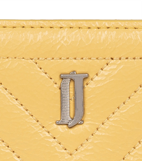 J.ESTINA Joelle Quilting Leather Card Case (Yellow) from Korea _H1 by J.ESTINA