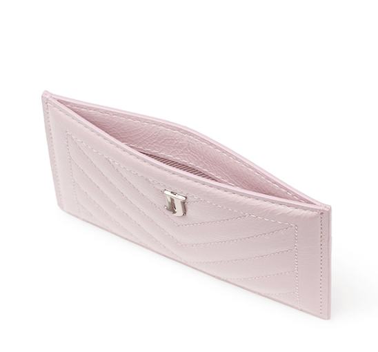 J.ESTINA Joelle Quilting Leather Card Case (Lilac) from Korea _H1 by J.ESTINA