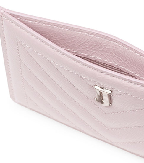 J.ESTINA Joelle Quilting Leather Card Case (Lilac) from Korea _H1 by J.ESTINA