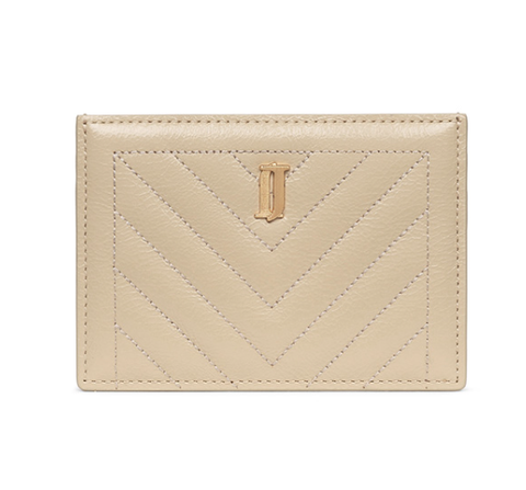 J.ESTINA Joelle Quilting Leather Card Case (Beige) from Korea _H1