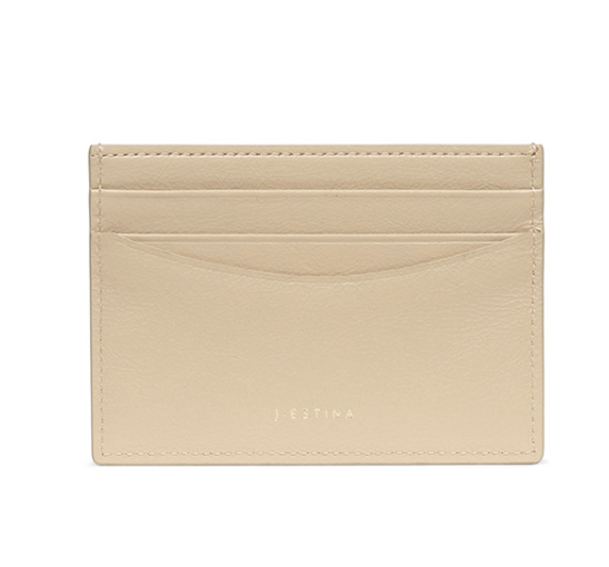 J.ESTINA Joelle Quilting Leather Card Case (Beige) from Korea _H1