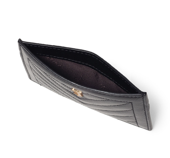 J.ESTINA Joelle Quilting Leather Card Case (Black) from Korea _H1 by J.ESTINA