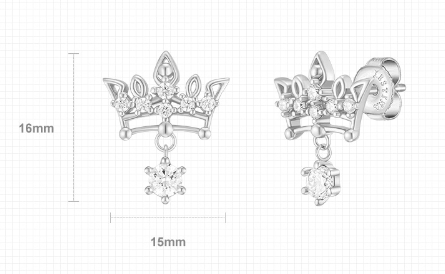 J.ESTINA Tiara Earring (Gold) #Celebrity Accessory #IU from Korea _H1 by J.ESTINA