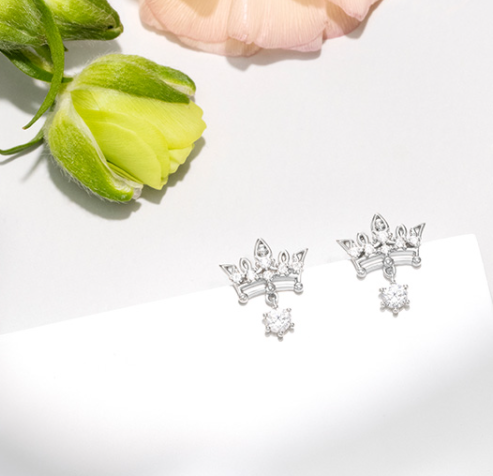 J.ESTINA Tiara Earring (Silver) #Celebrity Accessory #IU from Korea _H1 by J.ESTINA