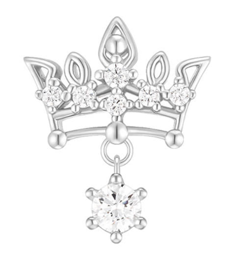 J.ESTINA Tiara Earring (Silver) #Celebrity Accessory #IU from Korea _H1 by J.ESTINA