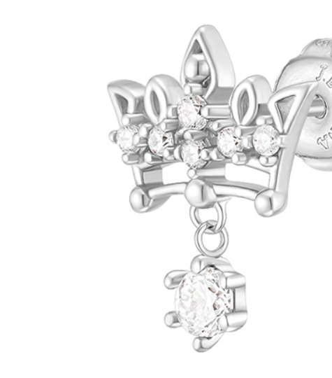 J.ESTINA Tiara Earring (Silver) #Celebrity Accessory #IU from Korea _H1 by J.ESTINA