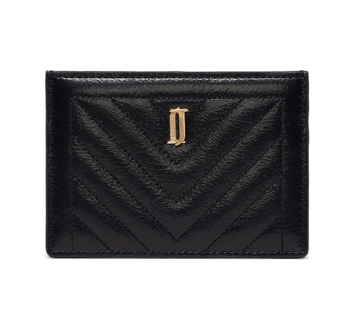 J.ESTINA Joelle Quilting Leather Card Case (Black) from Korea _H1