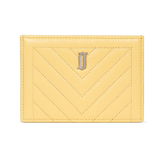 J.ESTINA Joelle Quilting Leather Card Case (Yellow) from Korea _H1 by J.ESTINA