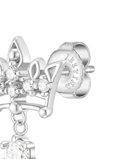 J.ESTINA Tiara Necklace + Earring Set #Celebrity Accessory #IU from Korea _H1