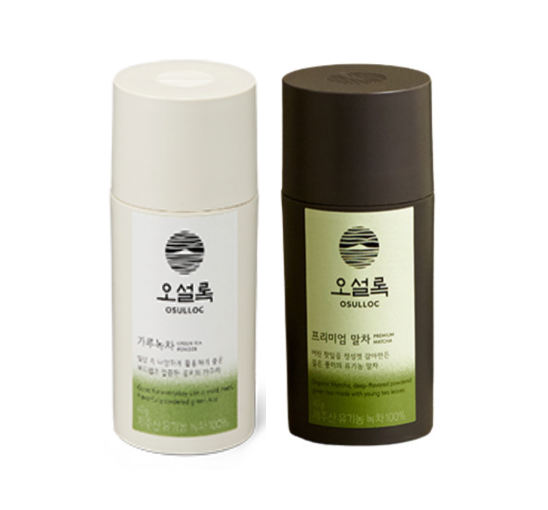 OSULLOC Matcha Powder (Unsweetened) & Premium Matcha Powder (Unsweetened), Premium Organic (USDA) Pure Leaf Green Tea from Jeju by OSULLOC