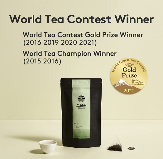 OSULLOC Sejak Green Tea, 1 Pouch 20 Tea Bags, from Korea by OSULLOC