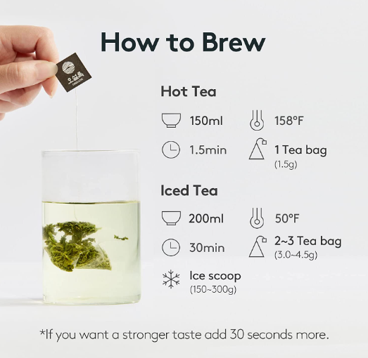OSULLOC Sejak Green Tea, 1 Pouch 20 Tea Bags, from Korea by OSULLOC