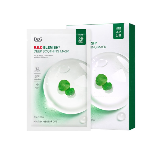 10 x Dr.G Red Blemish Deep Soothing Mask 28g from Korea_MA