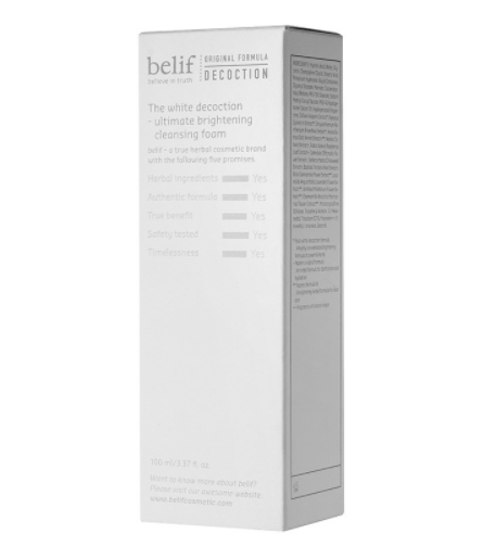 belif The White Decoction Ultimate Brightening Cleansing Foam 100ml from Korea by belif