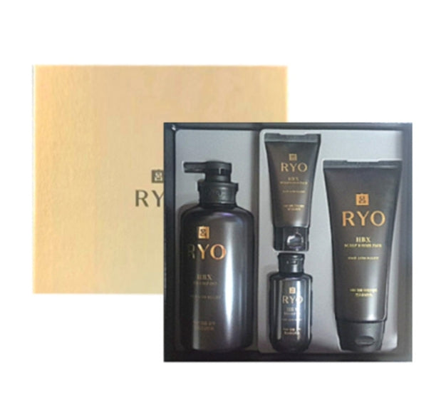 Ryo Luxury HBX Ampoule Shampoo and Scalp&Hair Pack Set (4 Items) from Korea by Ryo