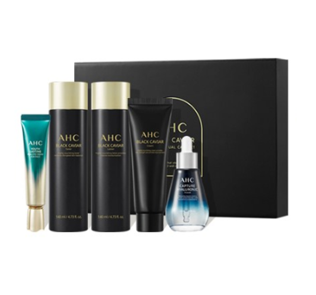 AHC Black Caviar Youth Ritual Care Set (5 Items) from Korea by AHC