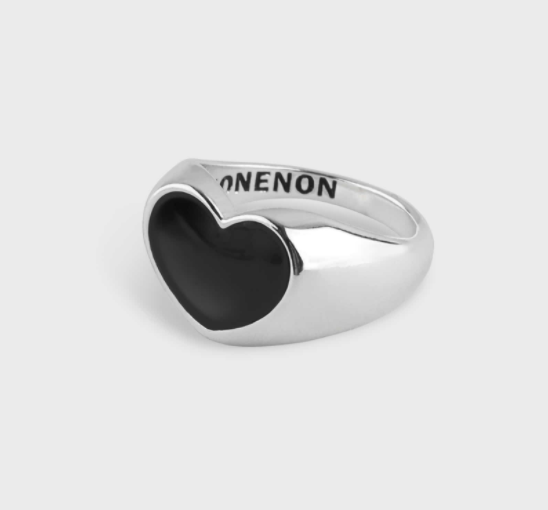 Nonenon Black Love Rring #Celebrity Accessory #BLACKPINK-ROSE #TAEYEON #RED VELVET-JOY from Korea_H1 by Nonenon