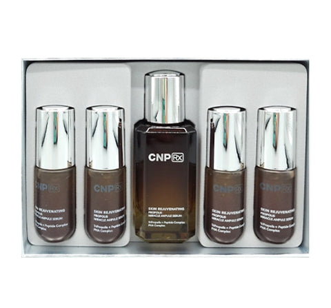 CNP RX Skin Rejuvenating Propolis Miracle Ampoule Nov. 2023 Set (5 Items) with Samples (100pcs) from Korea