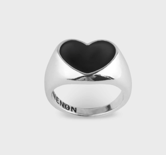 Nonenon Black Love Rring #Celebrity Accessory #BLACKPINK-ROSE #TAEYEON #RED VELVET-JOY from Korea_H1 by Nonenon