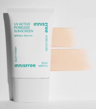 Innisfree UV Active Poreless Sun Cream 50ml, SPF 50+ PA++++ from Korea