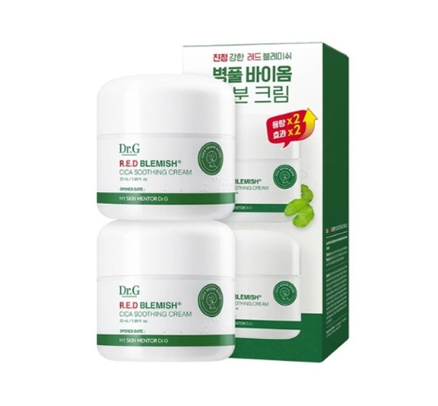 Dr.G Red Blemish Cica Soothing Cream 1 Pack (2 Items, 50ml + 50ml) from Korea