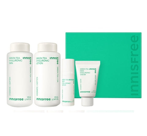 innisfree Green Tea Hyaluronic Skincare Set (4 Items) from Korea