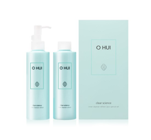 OHUI Clear Science Inner Cleanser Refresh 400ml June 2025 Set (2 Items) from Korea by O HUI