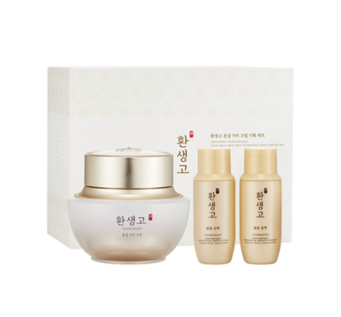 THE FACE SHOP Yehwadam Hwansaenggo Snow Glow Dark Spot Correcting Cream Special Set (3 Items) from Korea by THE FACE SHOP Yehwadam