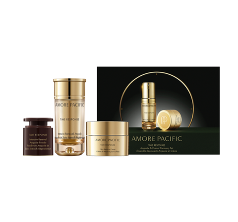 AMORE PACIFIC Time Response Intensive Renewal Ampoule&Cream Discovery Set (2Items) + AP Samples (3 Items)from Korea