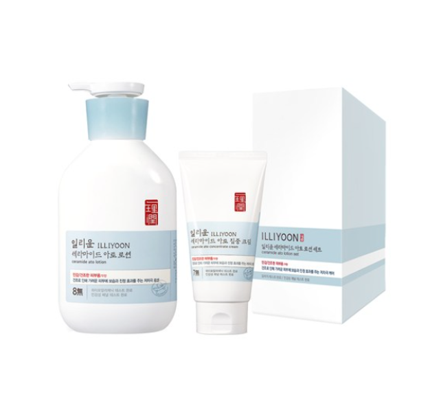 ILLIYOON Ceramide Ato Lotion + Concentrate Cream Set (2 Items) from Korea_M