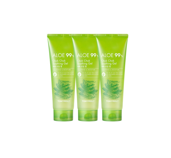 3 x TONYMOLY Aloe 99% Chok Chok Soothing Gel 250ml from Korea by TONYMOLY