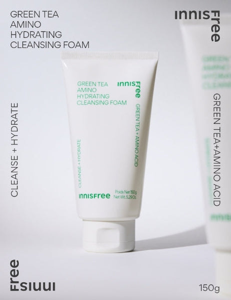 innisfree Green Tea Amino Hydrating Cleansing Foam 150g from Korea by innisfree