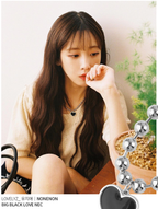 Nonenon Big Black Love Nec from Korea #Celebrity Accessory #GIRS GENERATION-TAEYEON #SUNMI #RED VELVET-SEULGI #MAMAMOO-MOONBYUL from Korea_H1 by Nonenon