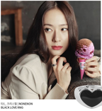 Nonenon Black Love Rring #Celebrity Accessory #BLACKPINK-ROSE #TAEYEON #RED VELVET-JOY from Korea_H1 by Nonenon
