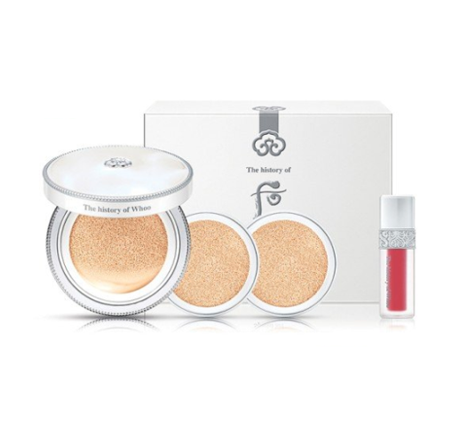 The history of whoo Gongjinhyang:Seol Radiant White Moisture Cushion Foundation #21 April 2025 Set (4 Items) from Korea by The History of Whoo