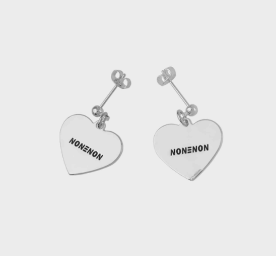 Nonenon New Logo Love Earring #Celebrity Accessory #aespa-KARINA #SUNMI from Korea_H1 by Nonenon
